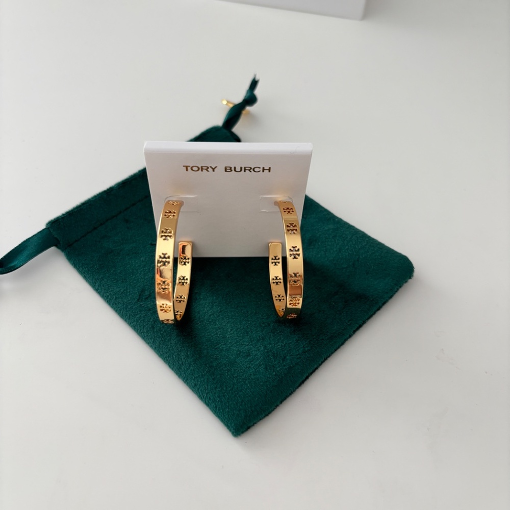 Tory Burch Hoop Earrings - Picture 2 of 8